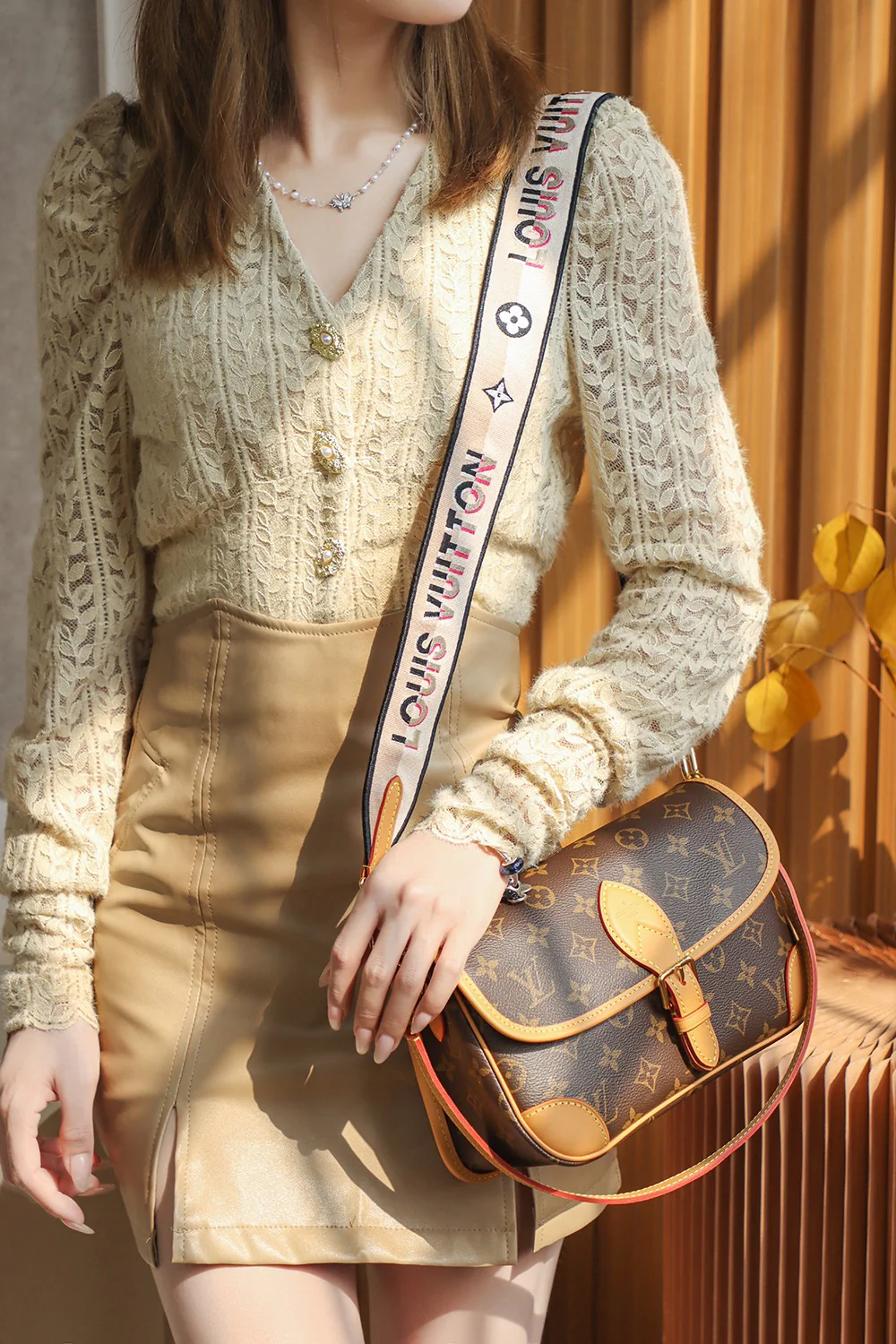 Сумка-багет m45985-LV-diane - сумка через плечо/на плечо