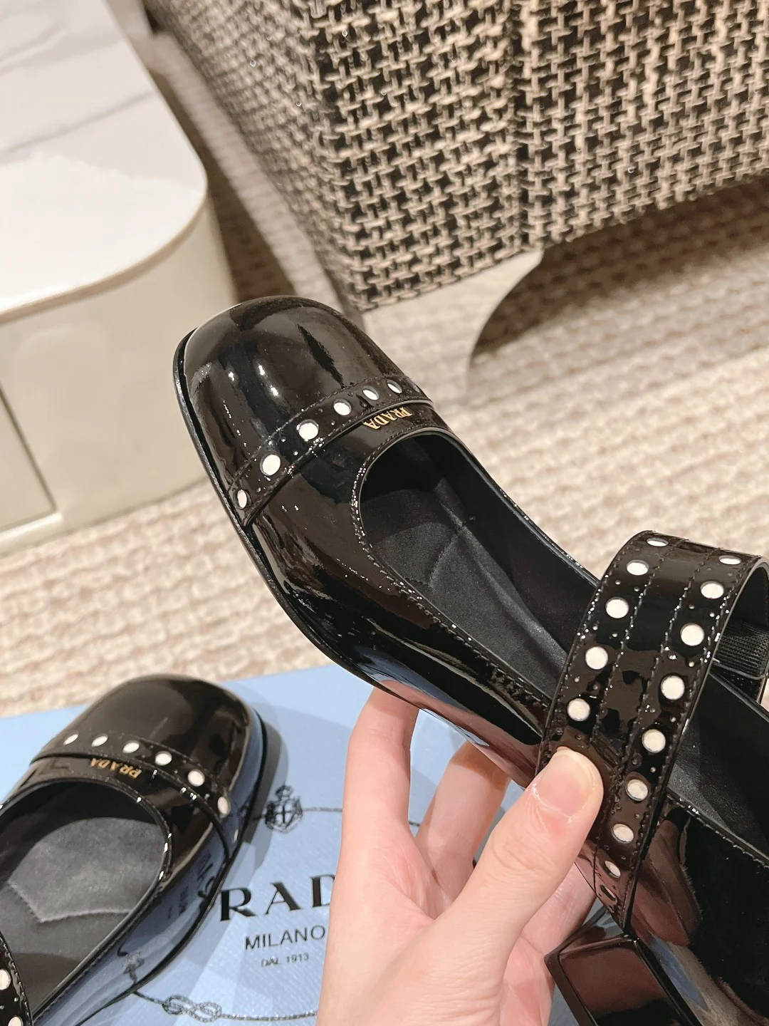 Туфли-мэри-джейн Prada - черные