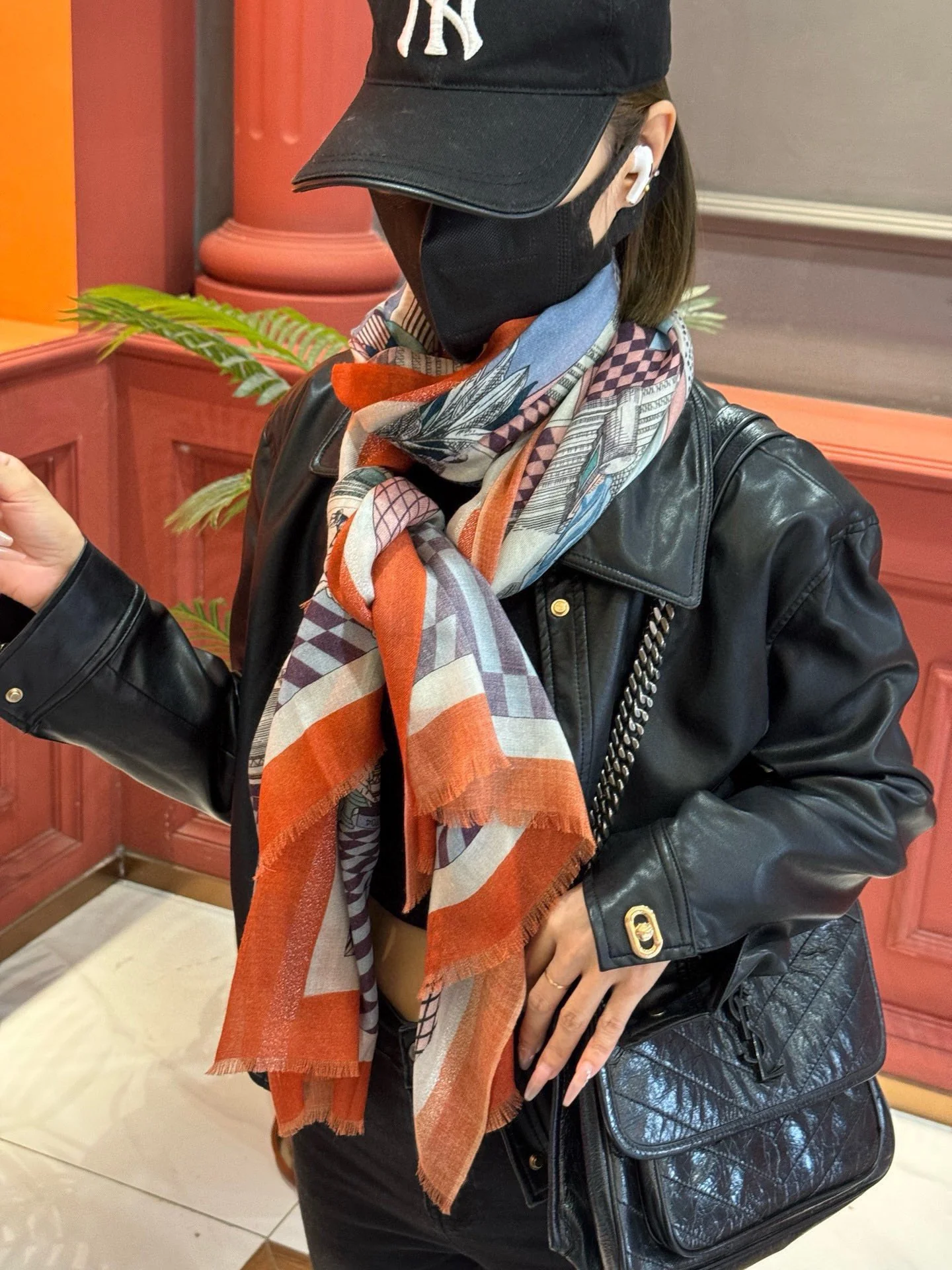 Кашемировый платок Hermes 2024 - 100-200