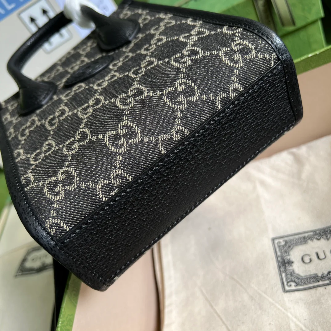 Маленькая черная джинсовая сумка Gucci