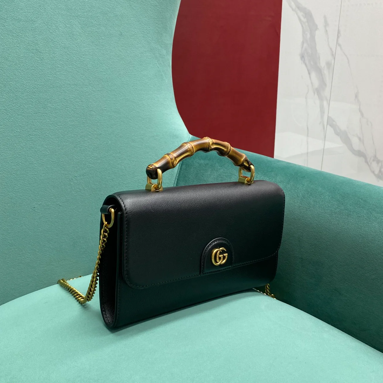 Сумка Gucci Retro с бамбуковой цепочкой - Большая - 3