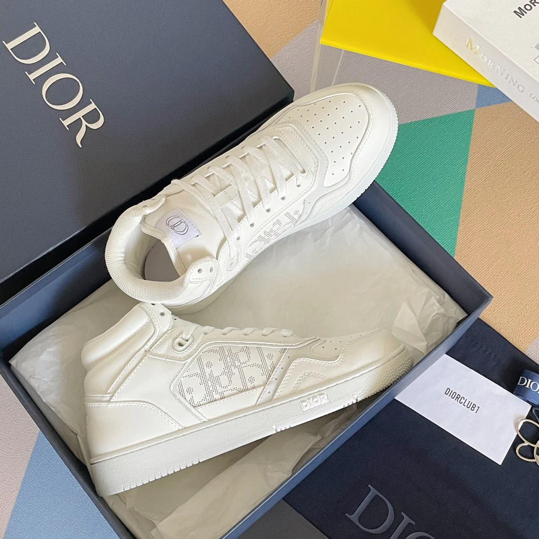 Кроссовки Dior B27 Series - Monogram Low-Top - Парные - Белые - 1