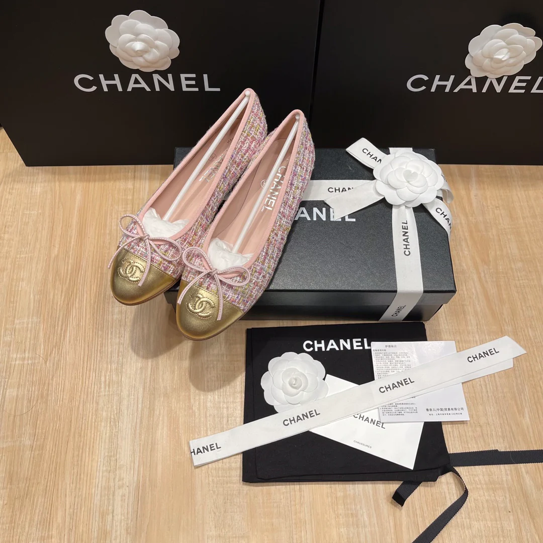 Chanel - Твидовые балетки