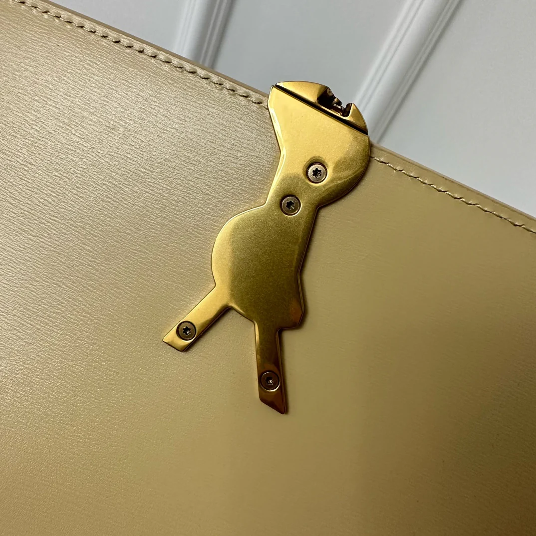 YSL Box Saint Laurent Tofu Bun Medium Apricot