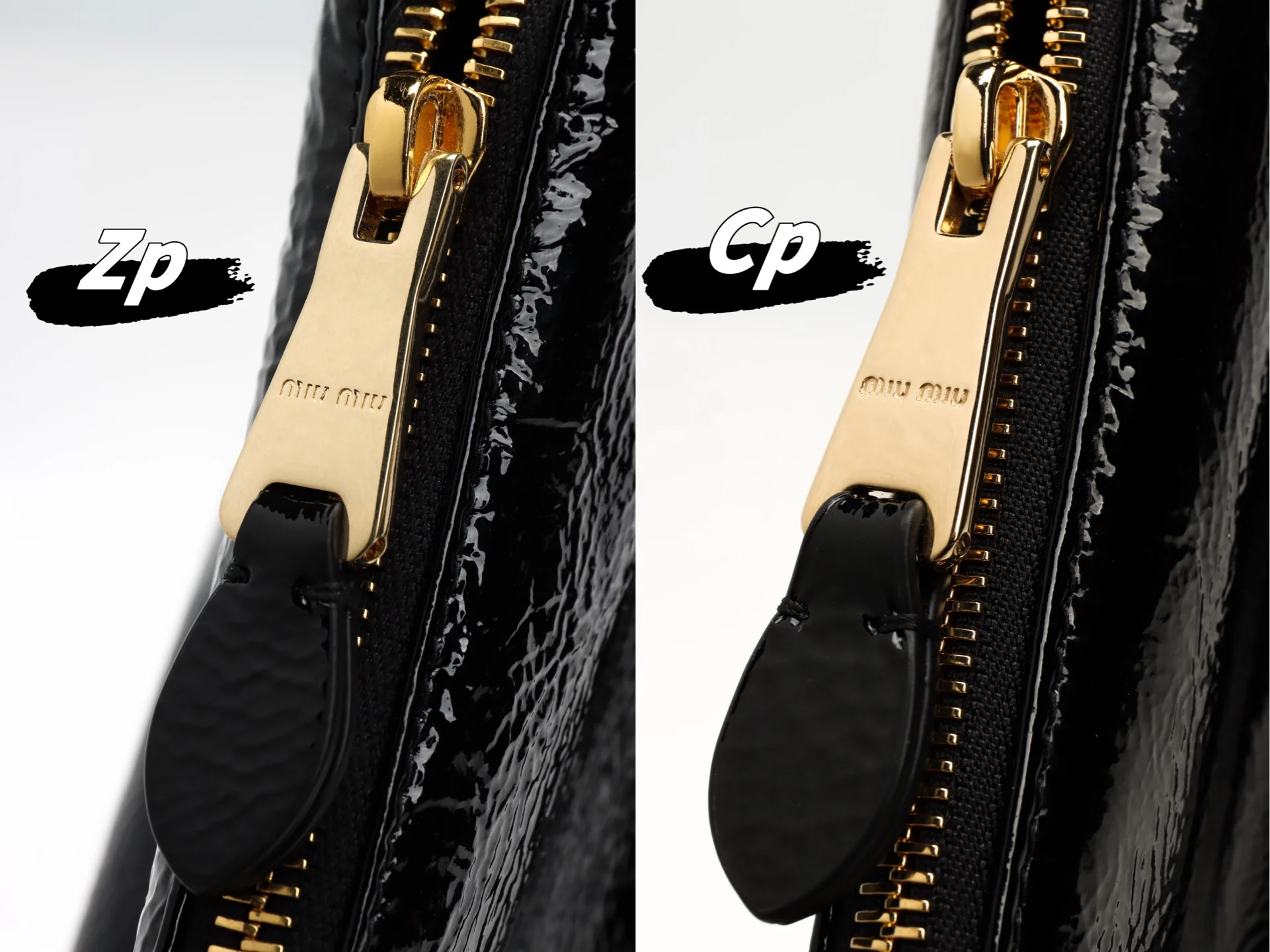 Сравнение косметичек/сумок для ланча из лакированной кожи Miu Miu