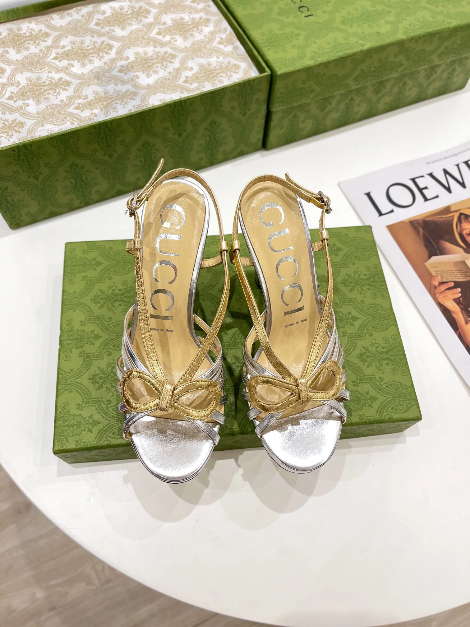 Сандалии/туфли на высоком каблуке Gucci