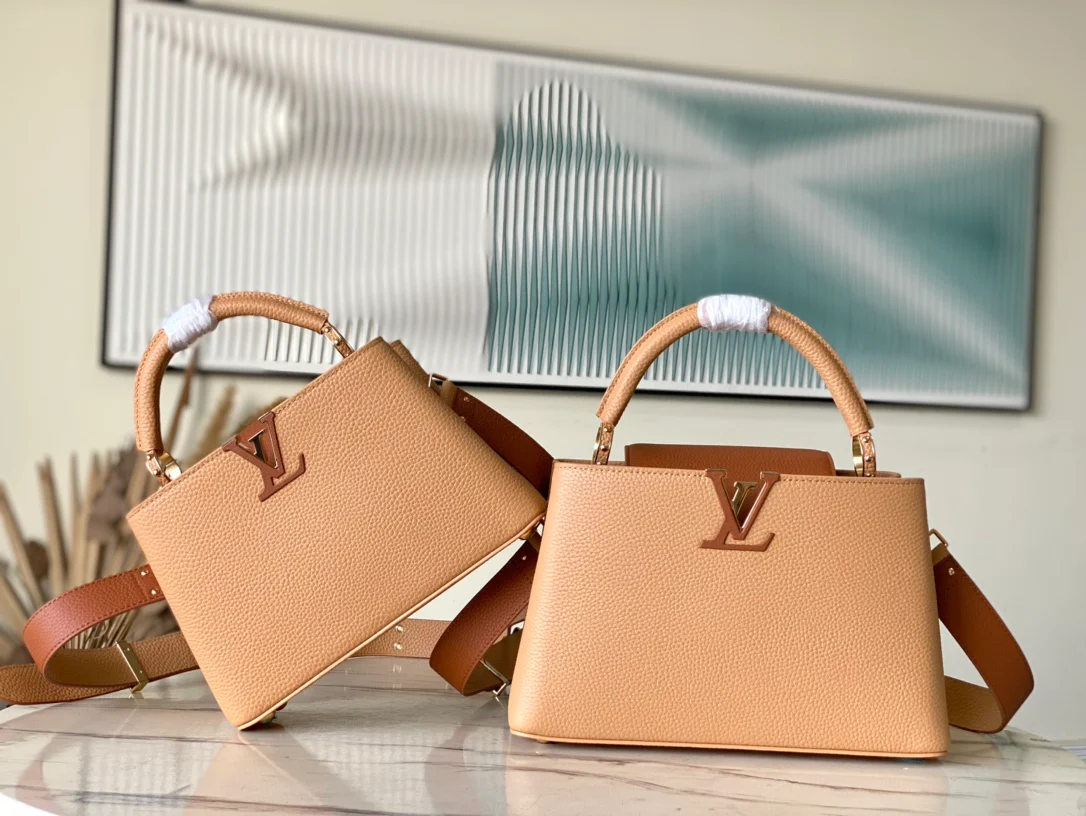 m23058-LV-capucines-коричневый с коричневыми отверстиями от гвоздей-средний