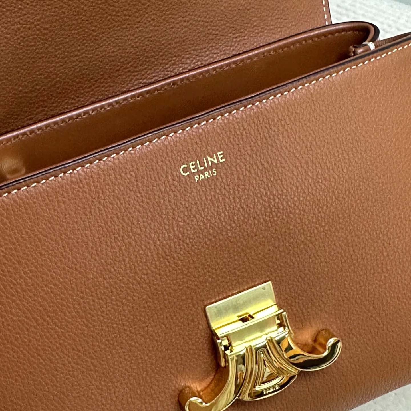 Celine - Триумфальная арка - Сумка Kelly - Коричневая