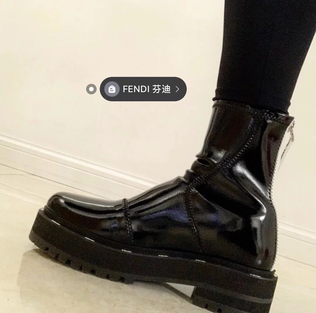 Мотоциклетные ботинки Fendi на платформе - 5 см