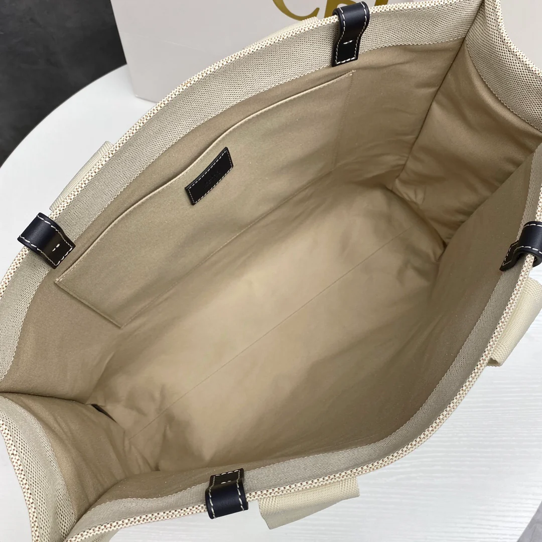 Сумка-тоут Chloe Woody - Большая - Черно-синяя