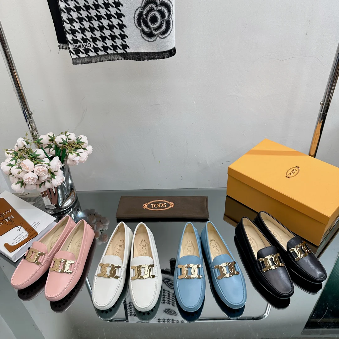 Tods - Лоферы - Металлический белый