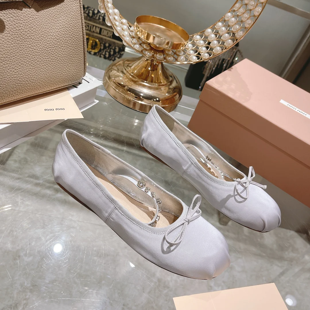 Балетки Miu Miu - French Fairy Ballet Flats - белые