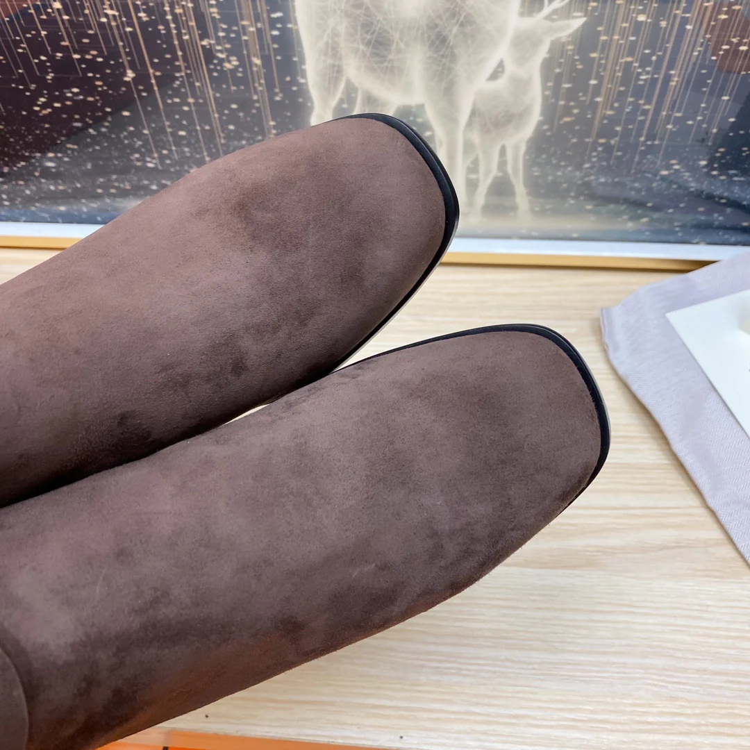 Ботильоны Hermes 2023 из телячьей кожи - темно-коричневые