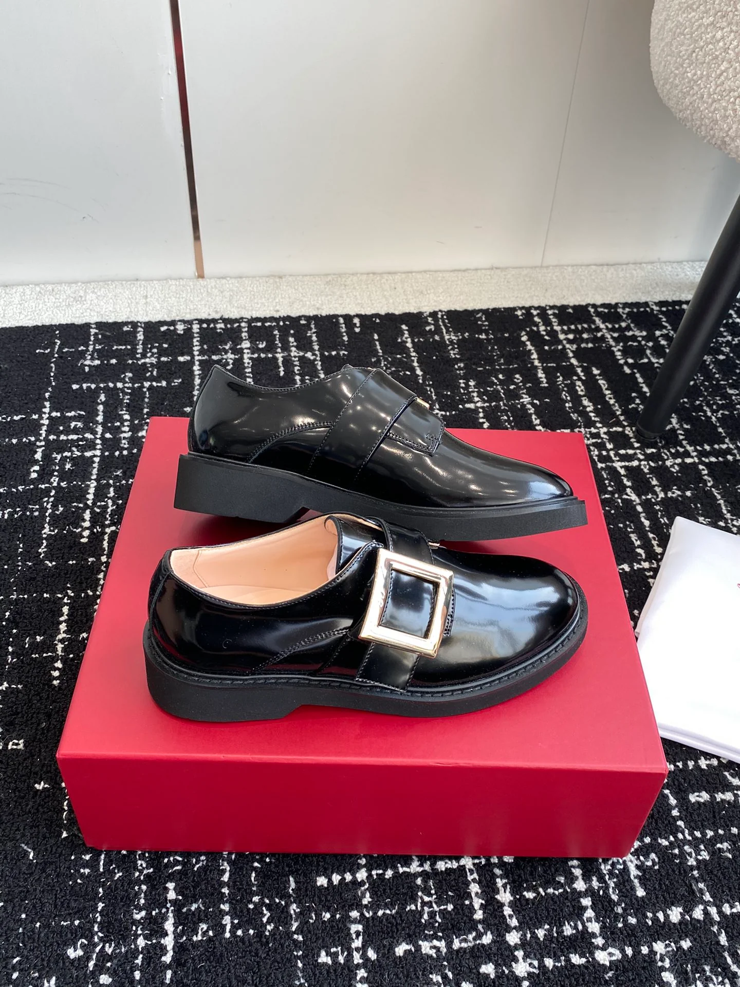 Обувь RV Shoes - Новинка сезона осень/зима 2023 - Лоферы на платформе - Черные