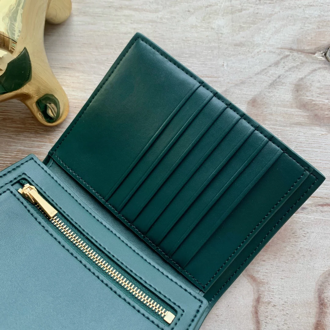 Кошелек Celine Strap из зернистой телячьей кожи - 10