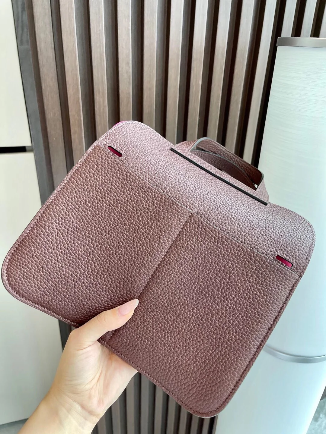 Hermes-halzan-25-малиновая пудра-серебряная пряжка