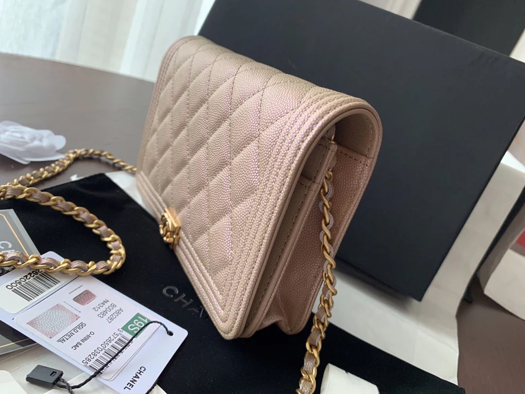 Коллекция Chanel Boy WOC Pearl - глянцевая кожа