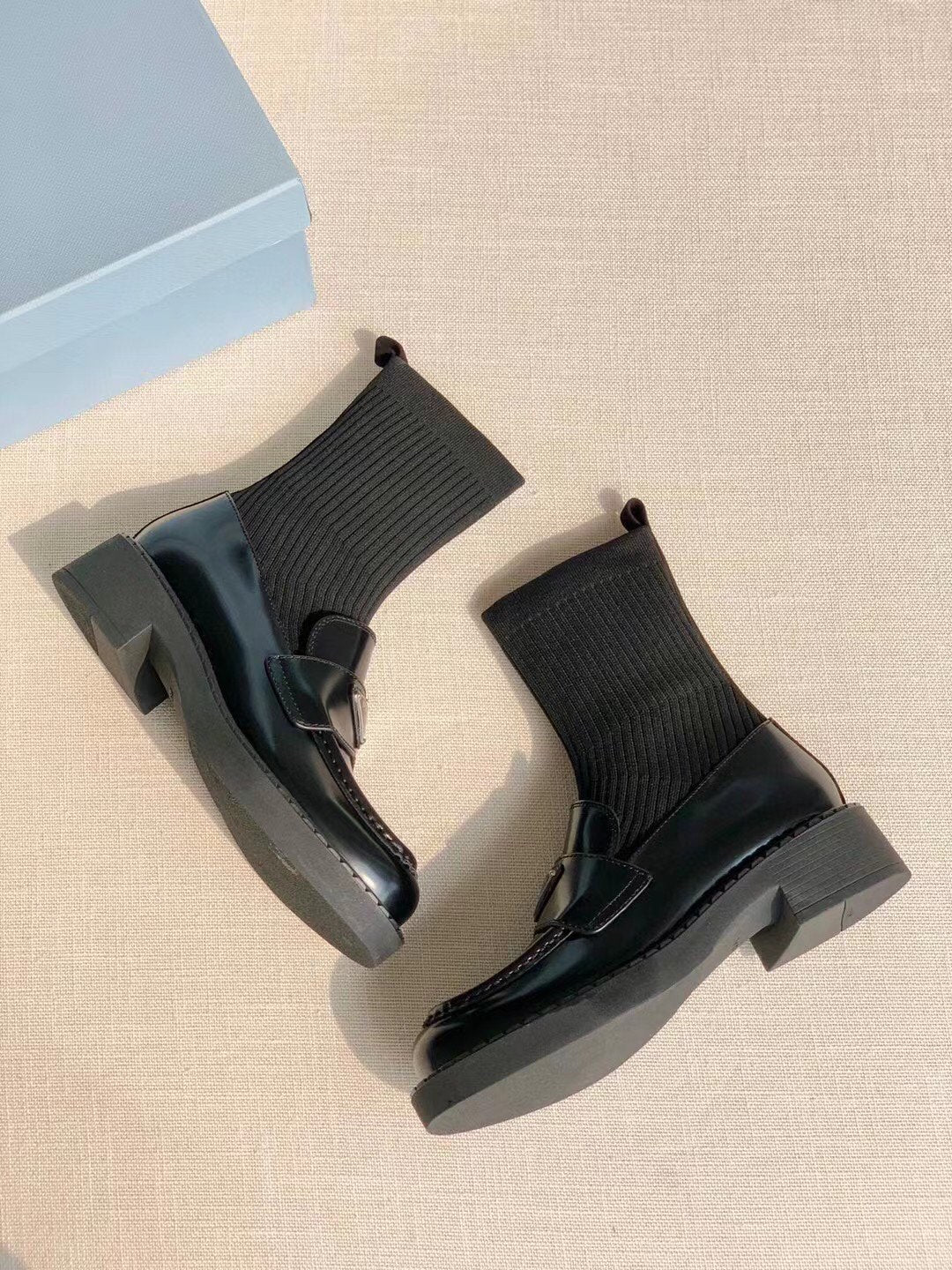 Обувь Prada - Prada - классические ботильоны-носки - лоферы - черные