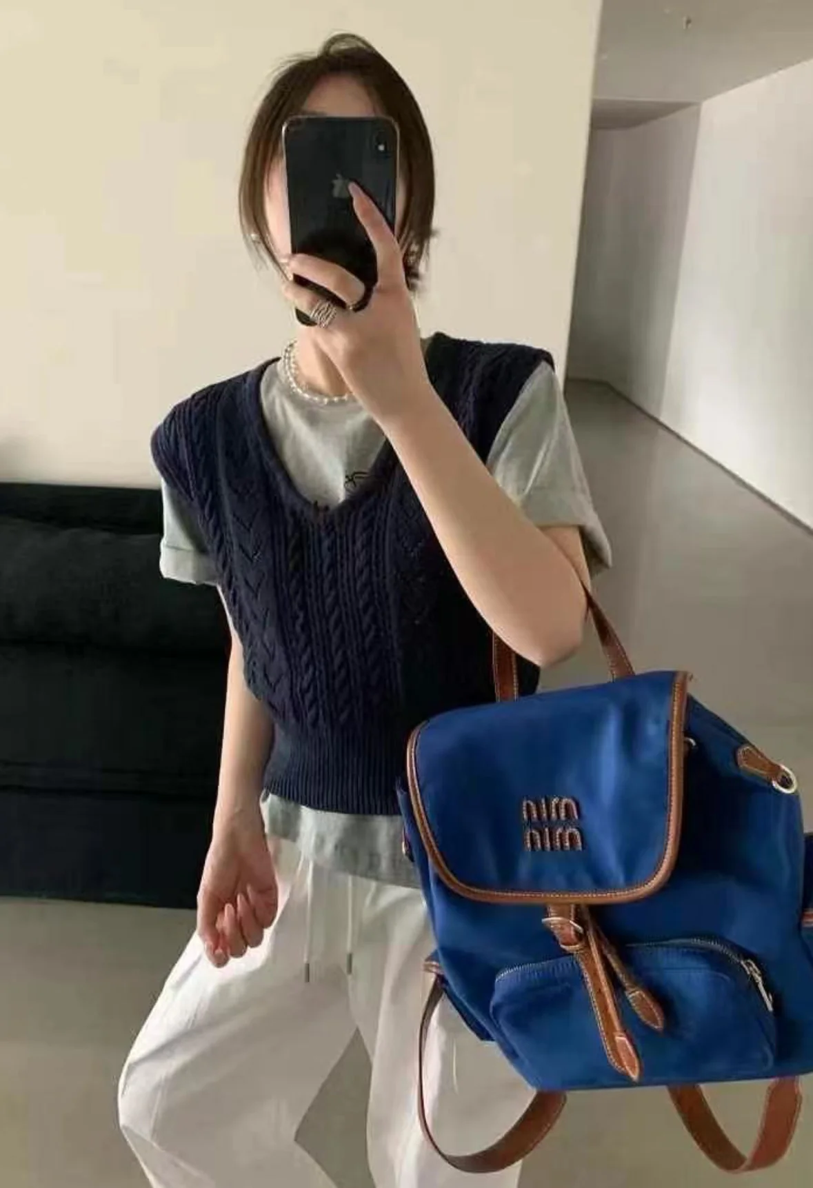 Рюкзак Miu Miu из канваса и кожи — впечатления от ношения