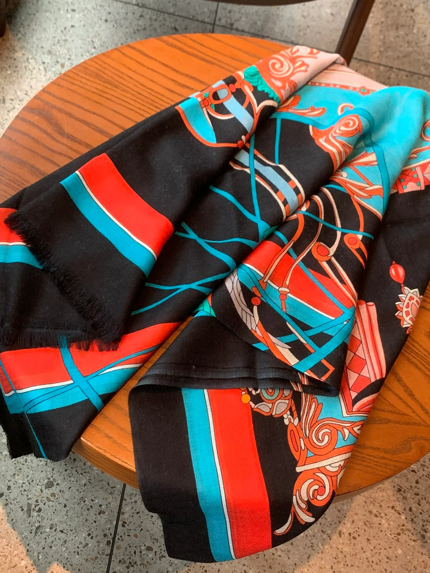 Кашемировый шарф Hermes - 110-200 см - 100% - Кашемир премиум-класса