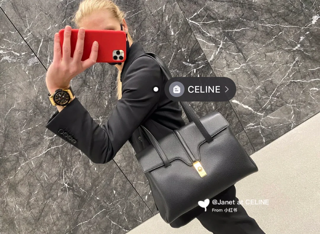 Сумка Celine Soft 16 из зернистой телячьей кожи средней плотности - 1 шт.