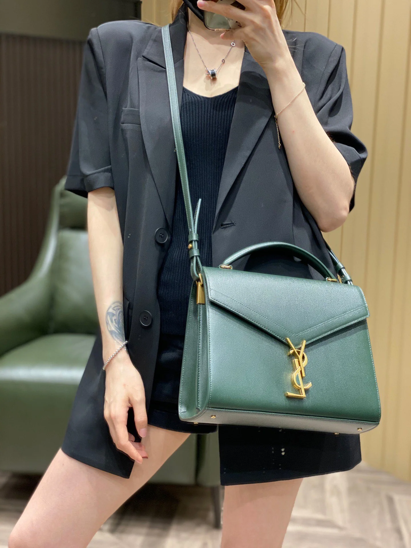 Сумка YSL Cassandra с икорным узором - 1