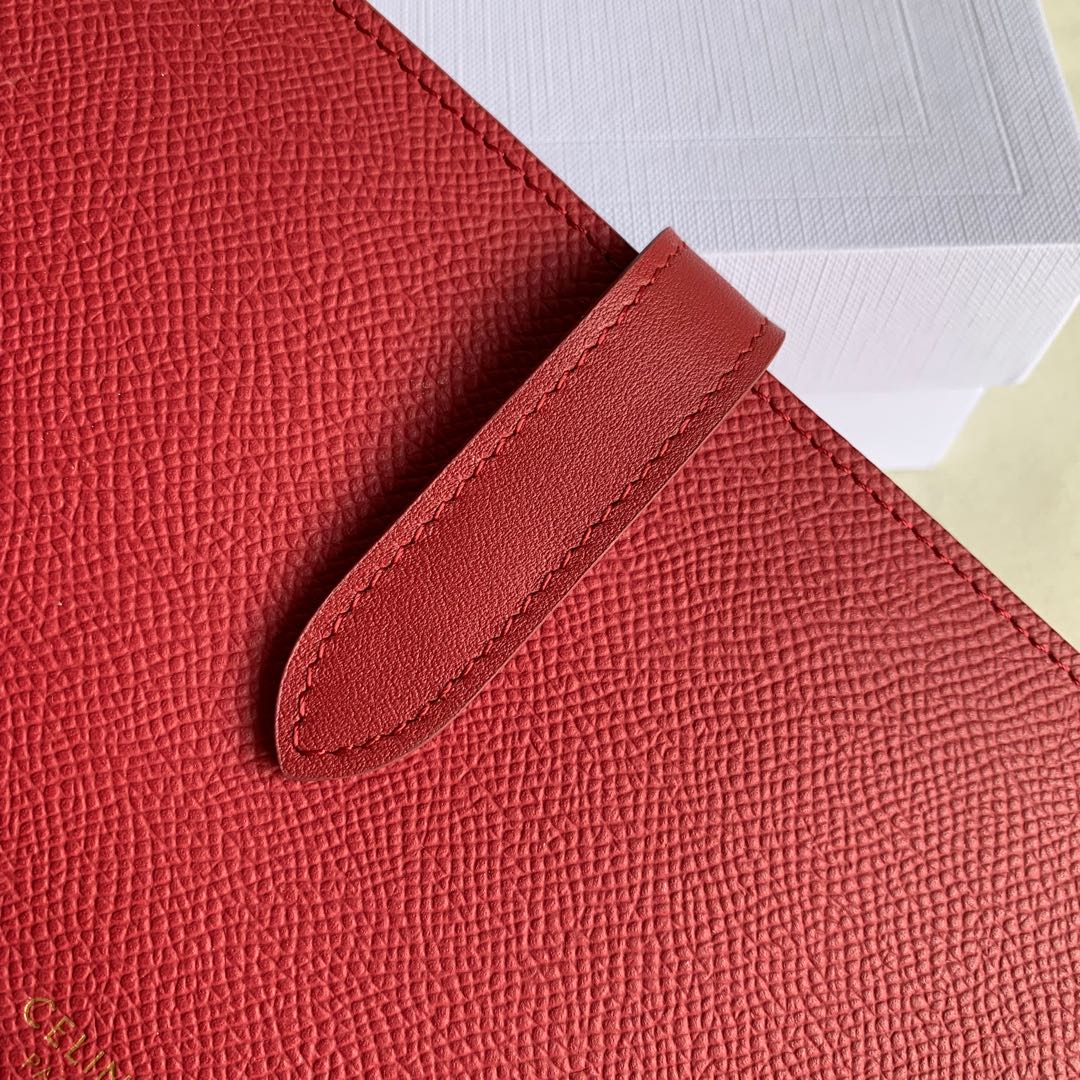 Длинный кошелек Celine - Кошелек с ремешком из крупнозернистой телячьей кожи - 2 шт.