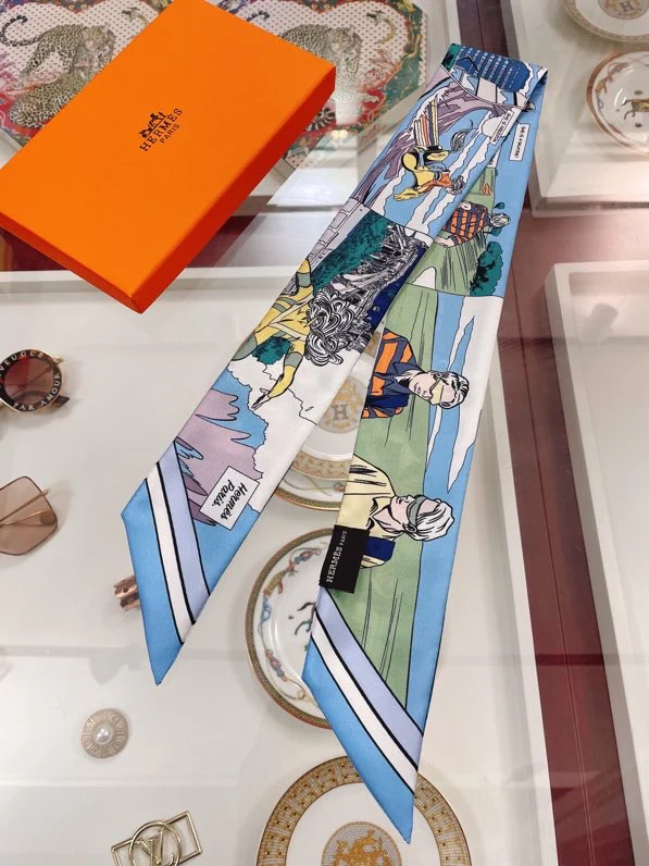 Hermes - Новая коллекция твилли - 5-86 см - 100% шелковый твил, двусторонний