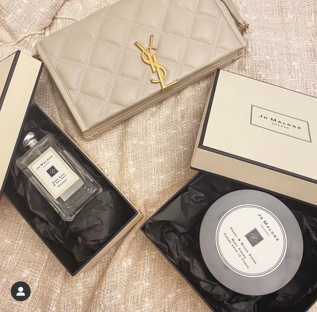 Сумка YSL-Becky из овечьей кожи с ромбовидной стёжкой и цепочкой