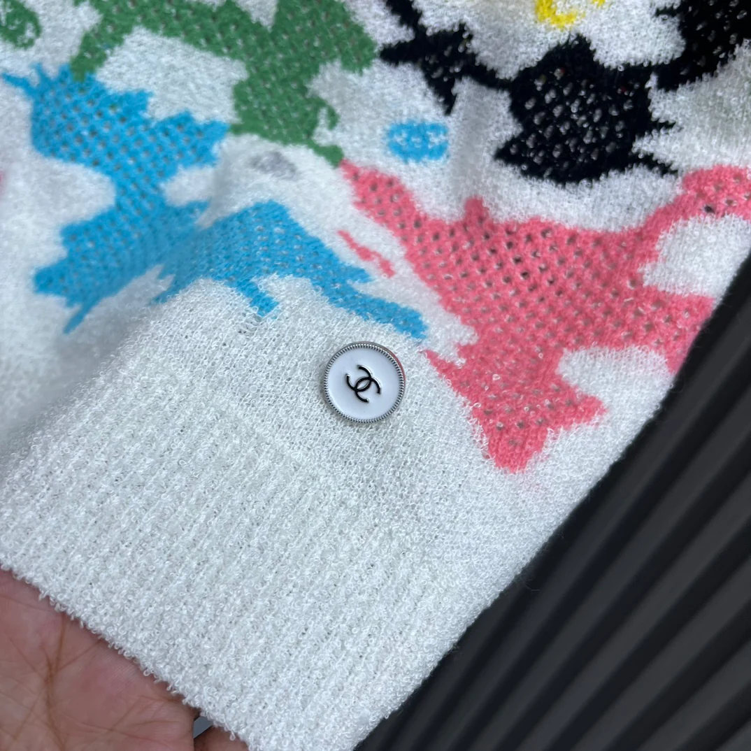 Chanel - Новинка 2404-24 - Ажурный вязаный топ