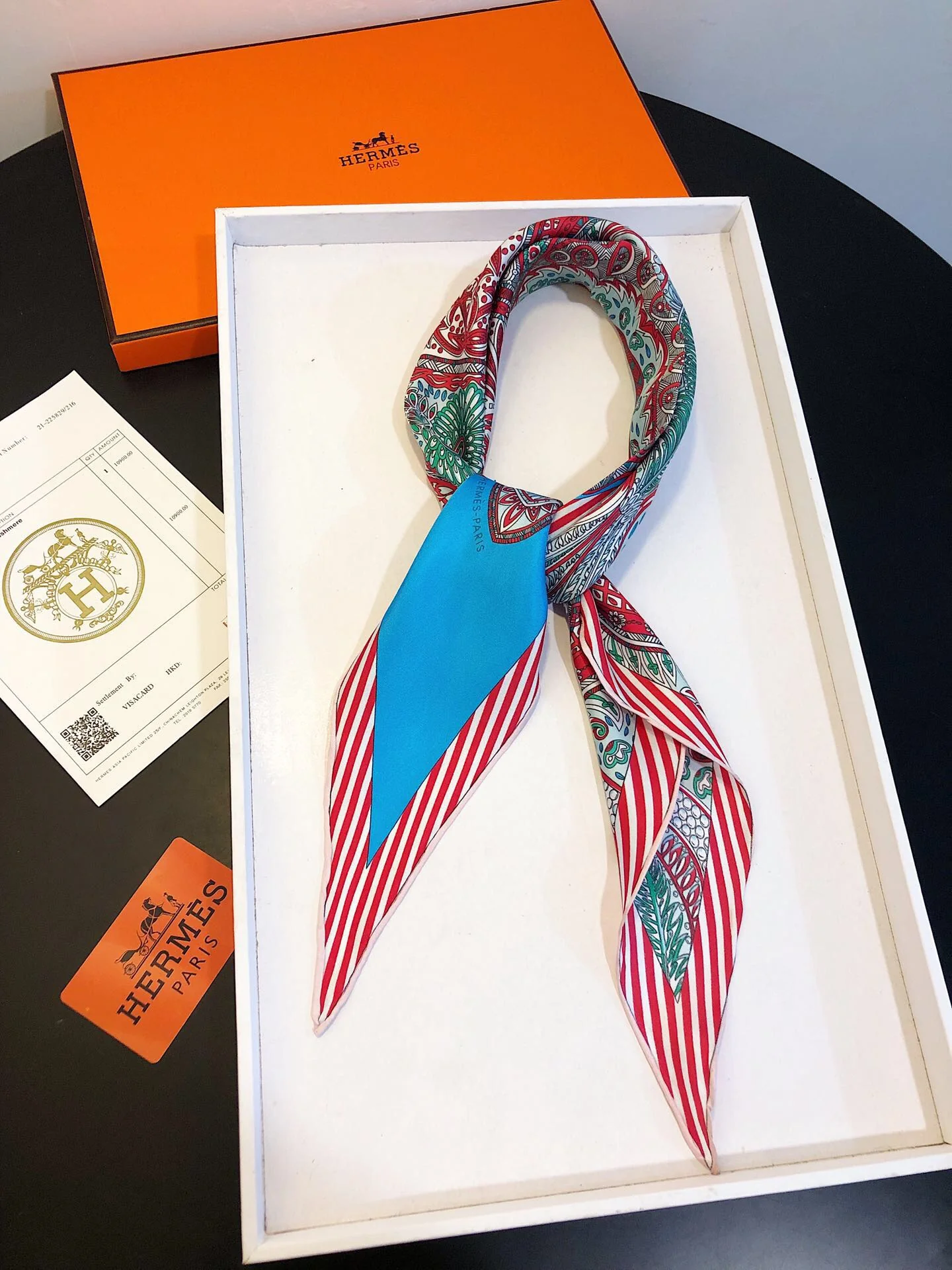 Hermes - Новейший шарф Garden Diamond - 100% - Твиловый шелк - 43 - 115 см - 2