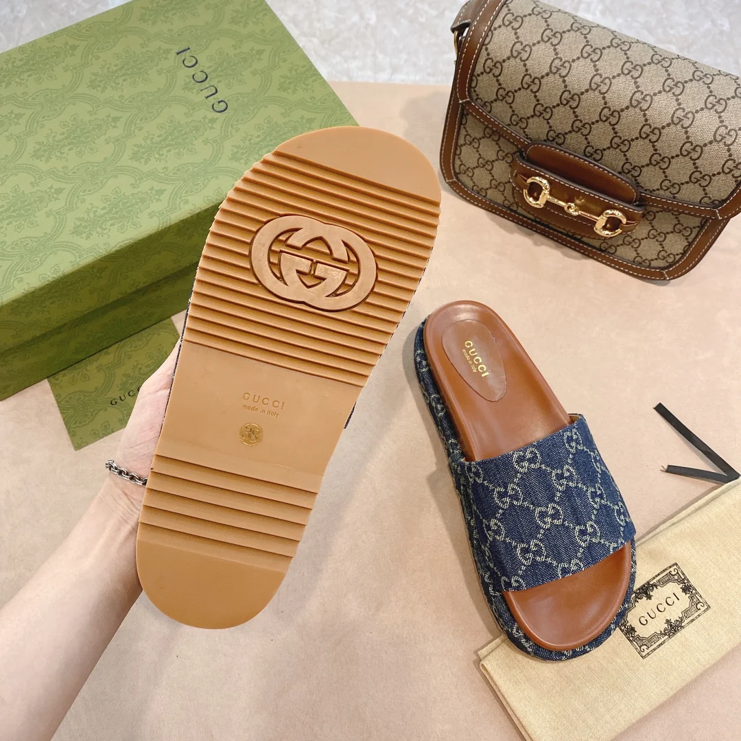 Сандалии на платформе Gucci - 1