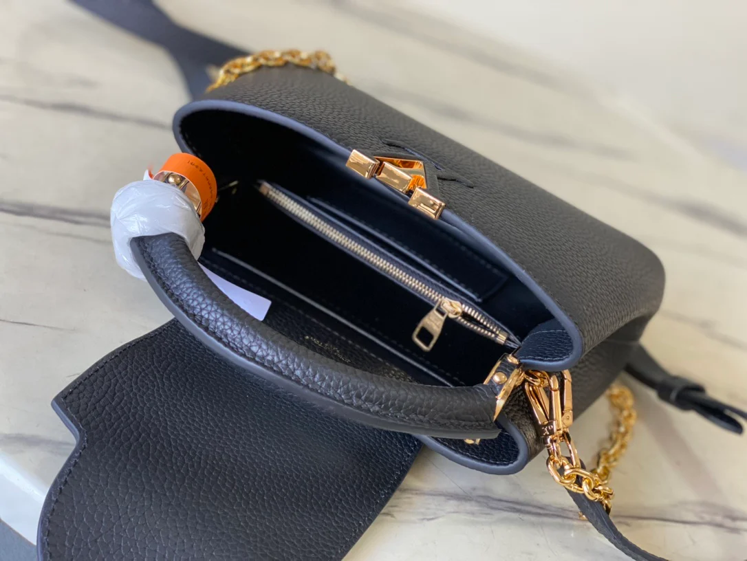 Кожаная сумка LV Capucines - синяя