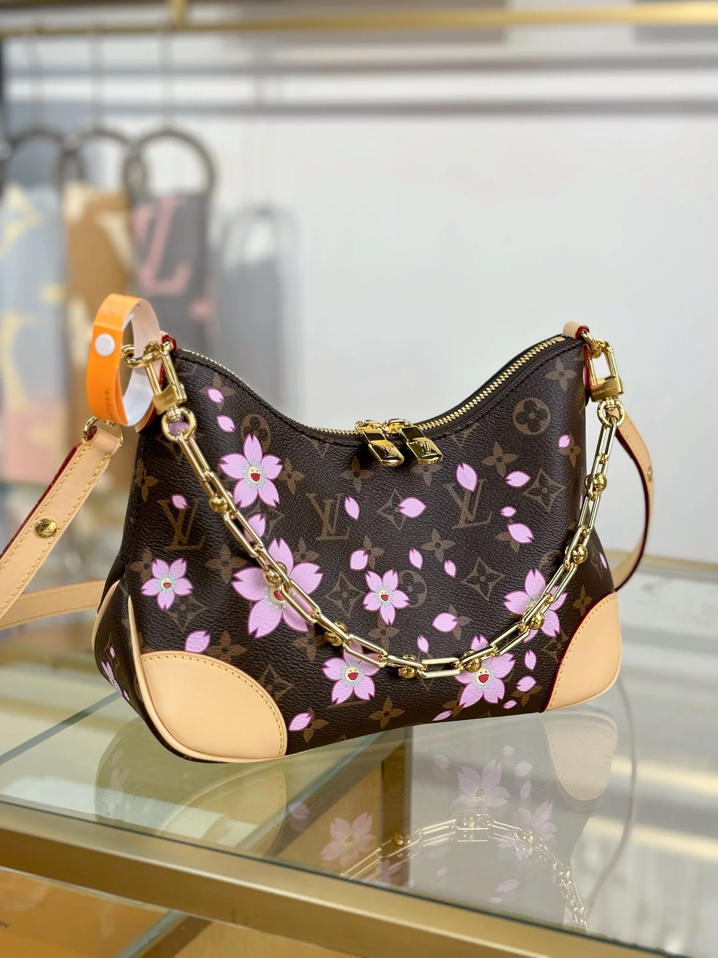 LV-mb163c-tm-boulogne-handbag-small-cherry blossom style