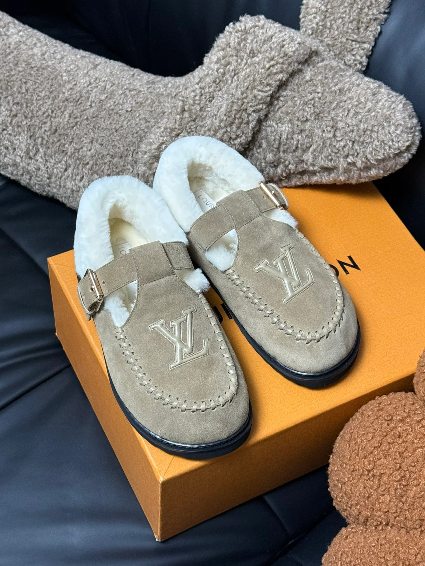 LV-2024 Мягкие туфли Мэри Джейн - цвет хаки