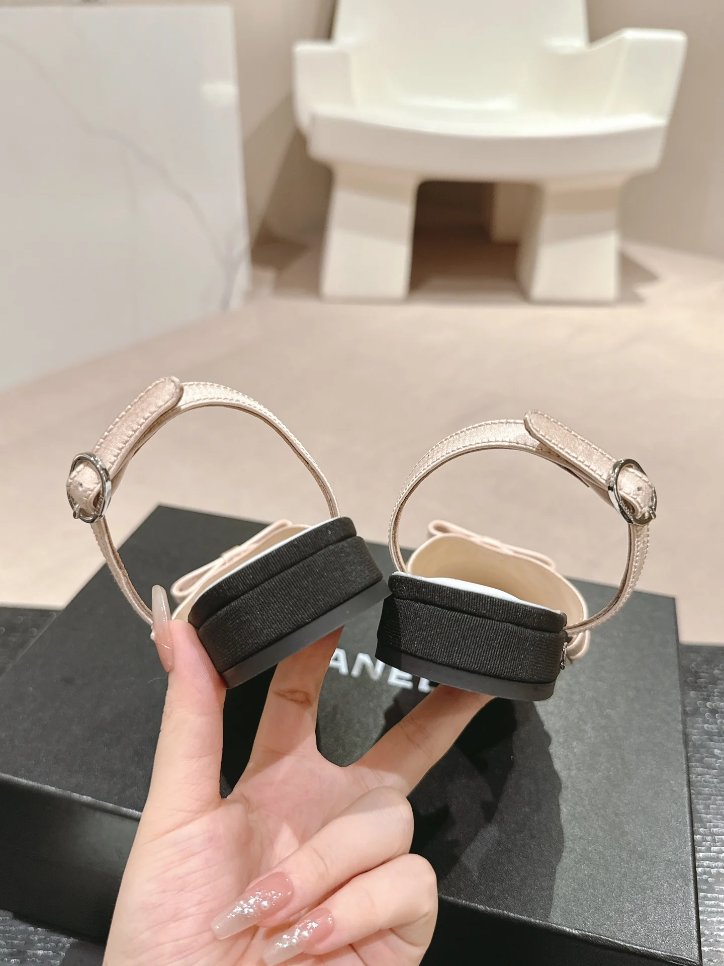 Туфли на низком каблуке Chanel 2024 Ribbon Low Heels - розовые