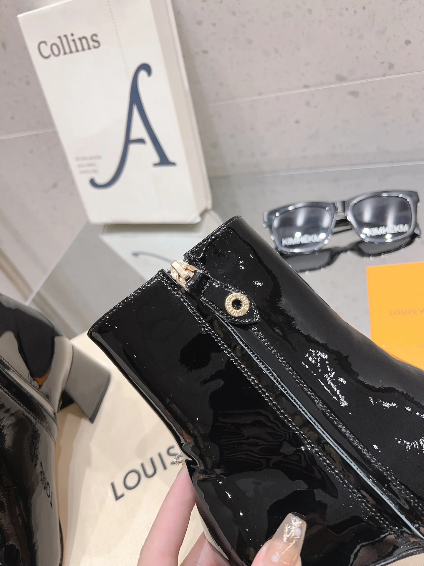 LV-2024 - Сапоги на высоком каблуке - Черные