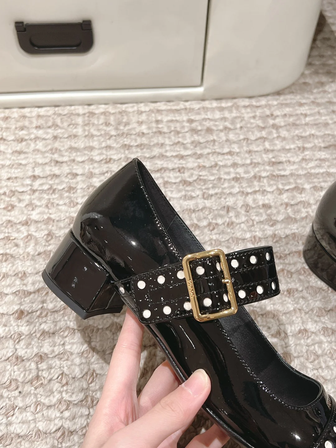 Туфли-мэри-джейн Prada - черные