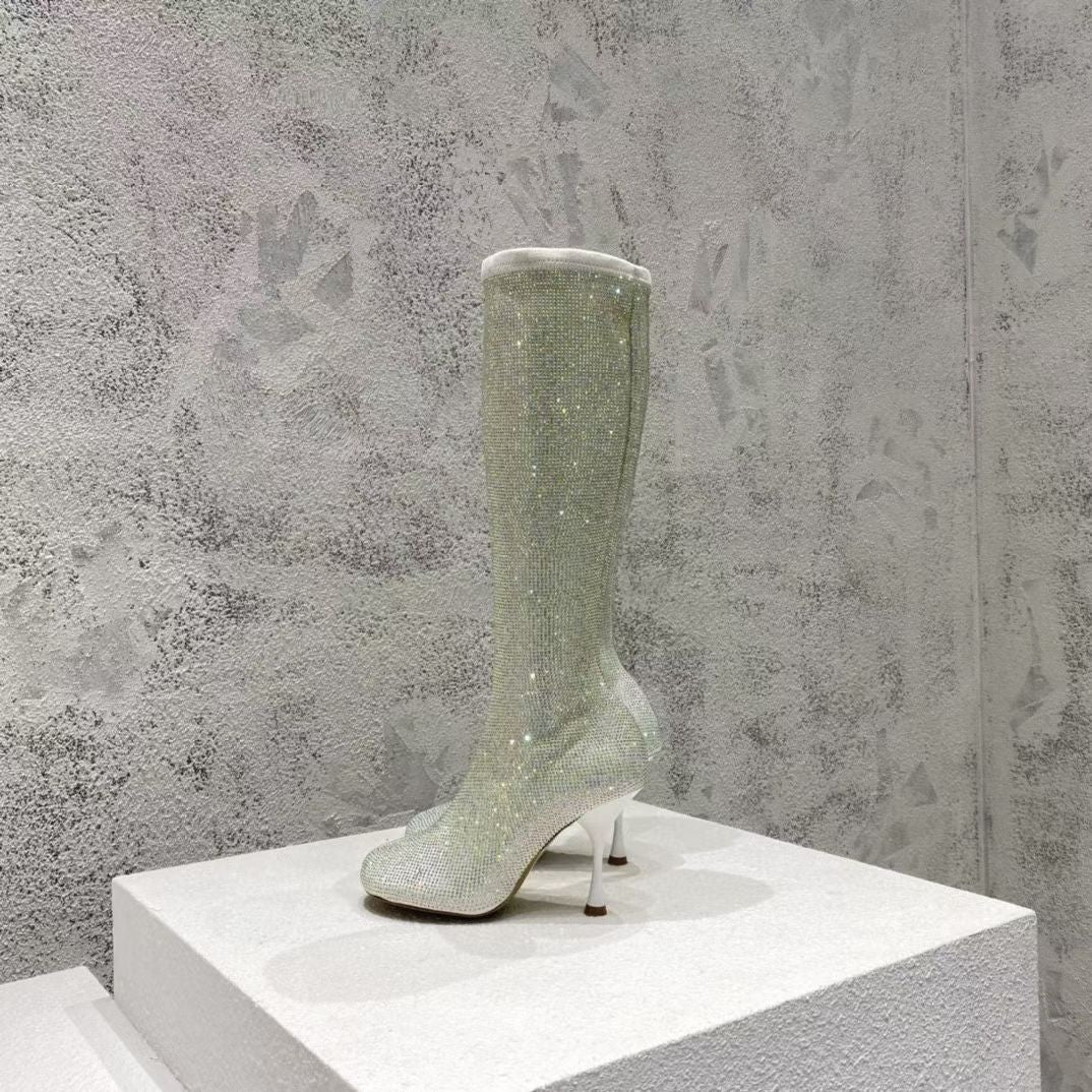 Официальный сайт BV-22s. Новинки осенне-зимнего сезона - Сапоги на высоком каблуке со стразами - 4 цвета.