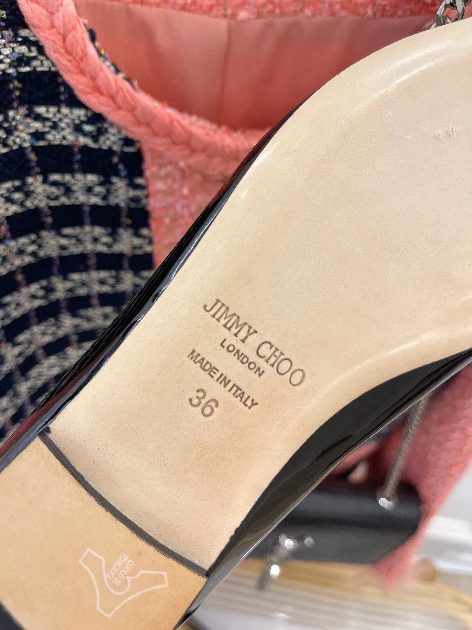 Классические жемчужные балетки Jimmy Classic - черные