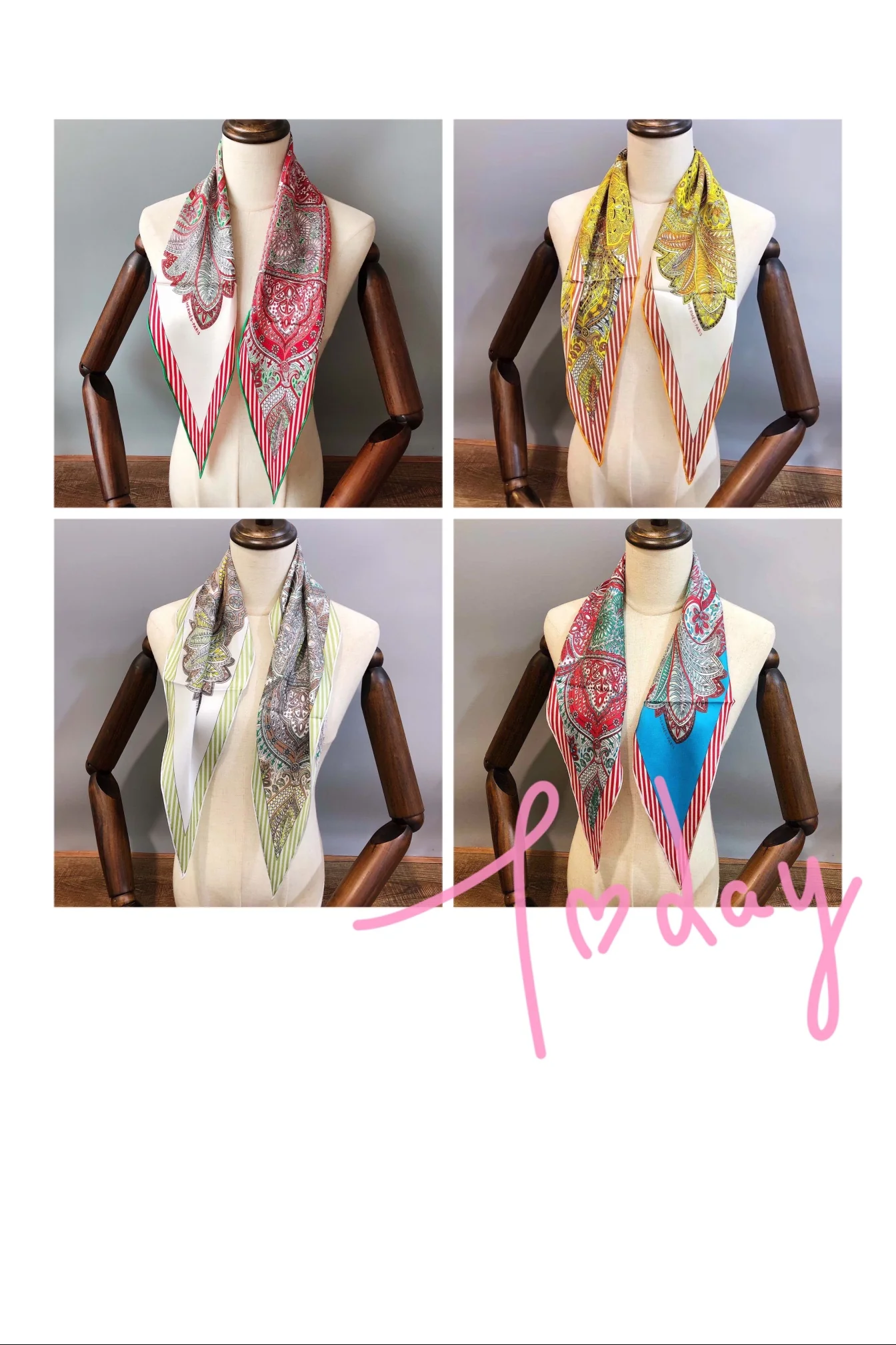 Hermes - Новейший шарф Garden Diamond - 100% - Твиловый шелк - 43 - 115 см - 1