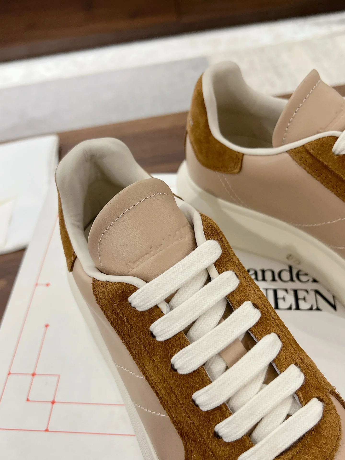 Повседневные туфли McQueen 2024 - Кофейно-коричневый - 1