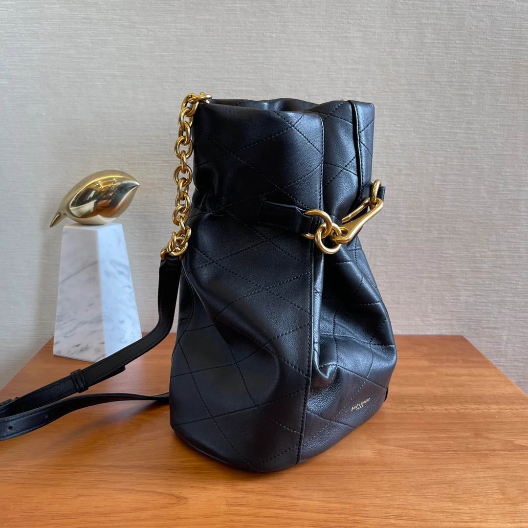 Сумка-ведро YSL Hook - черная