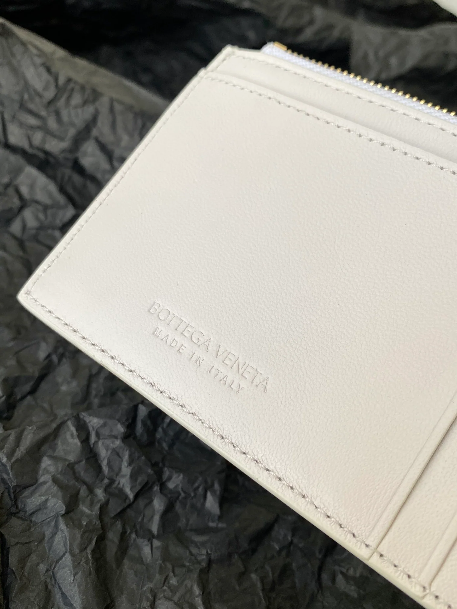 BV-大格子 编织 拉链卡包 零钱包 12x8x0.5cm