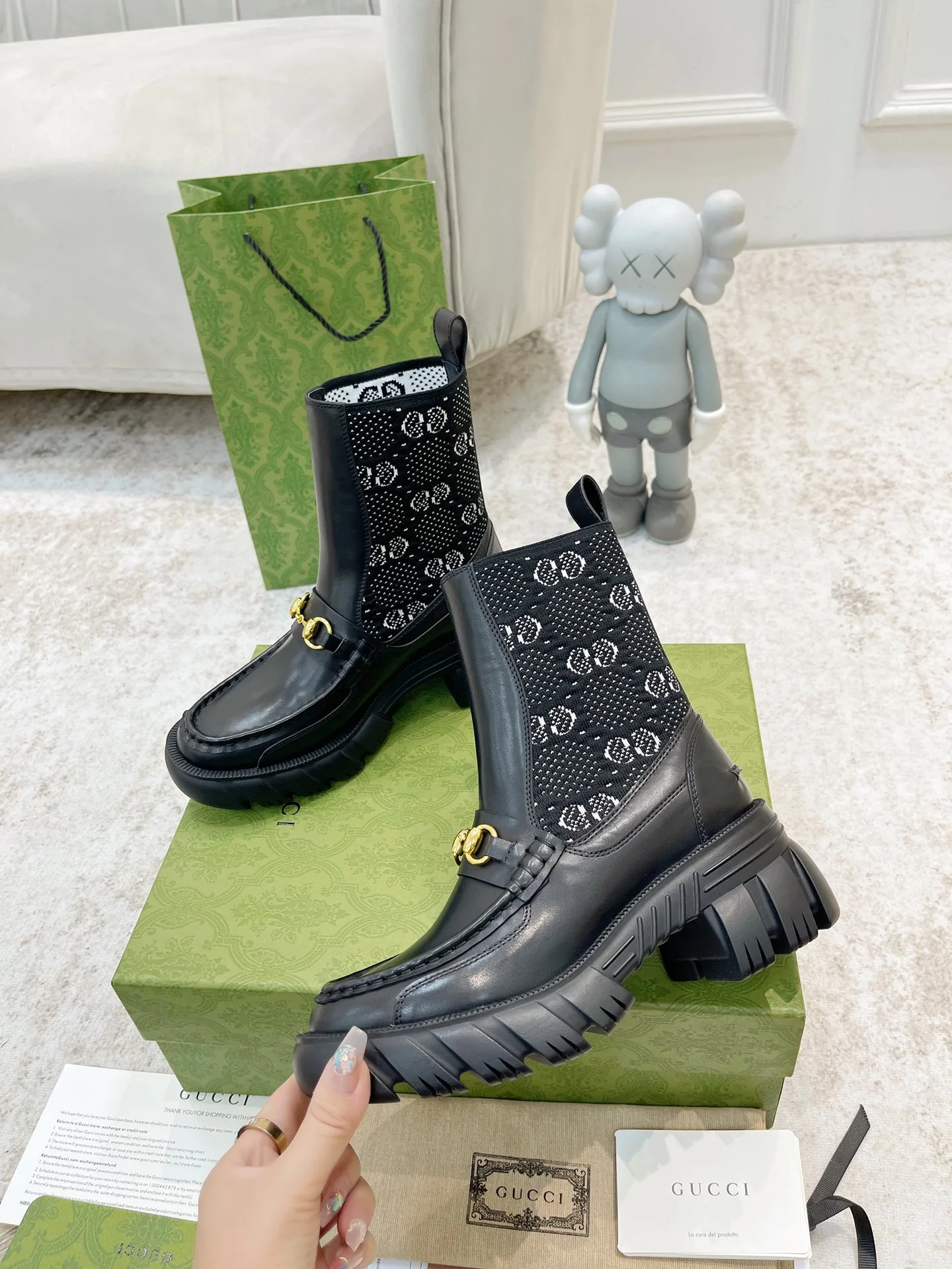 Ботинки Gucci 22ss Chelsea Loaf с эластичным поясом