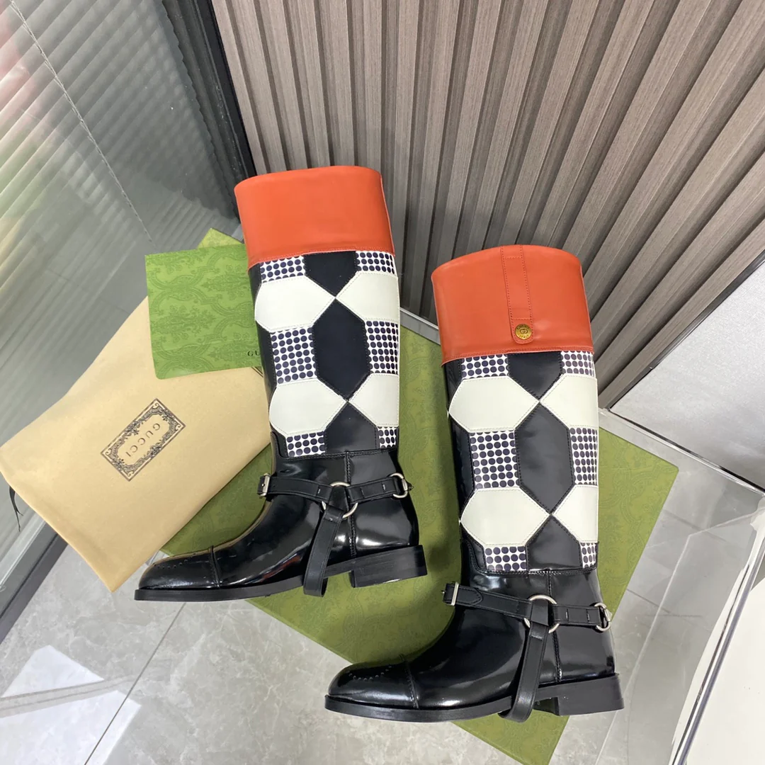 Новинка сезона осень/зима 2022 от Gucci - сапоги для верховой езды в стиле подиума - 1