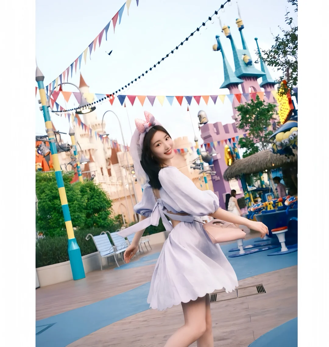 Сумка Chanel 25p nano 31, замша, розовая.