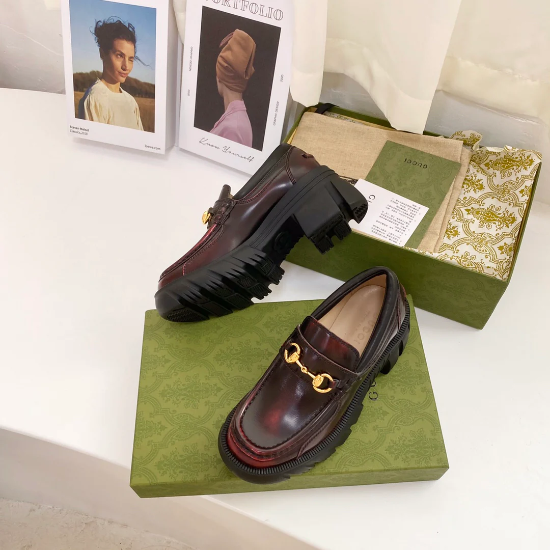 Лоферы на платформе Gucci - 1