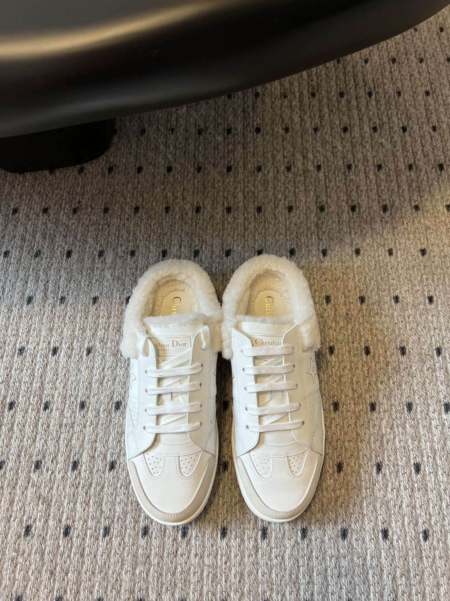 Слипоны-мюли Dior 2024 из шерсти - белые