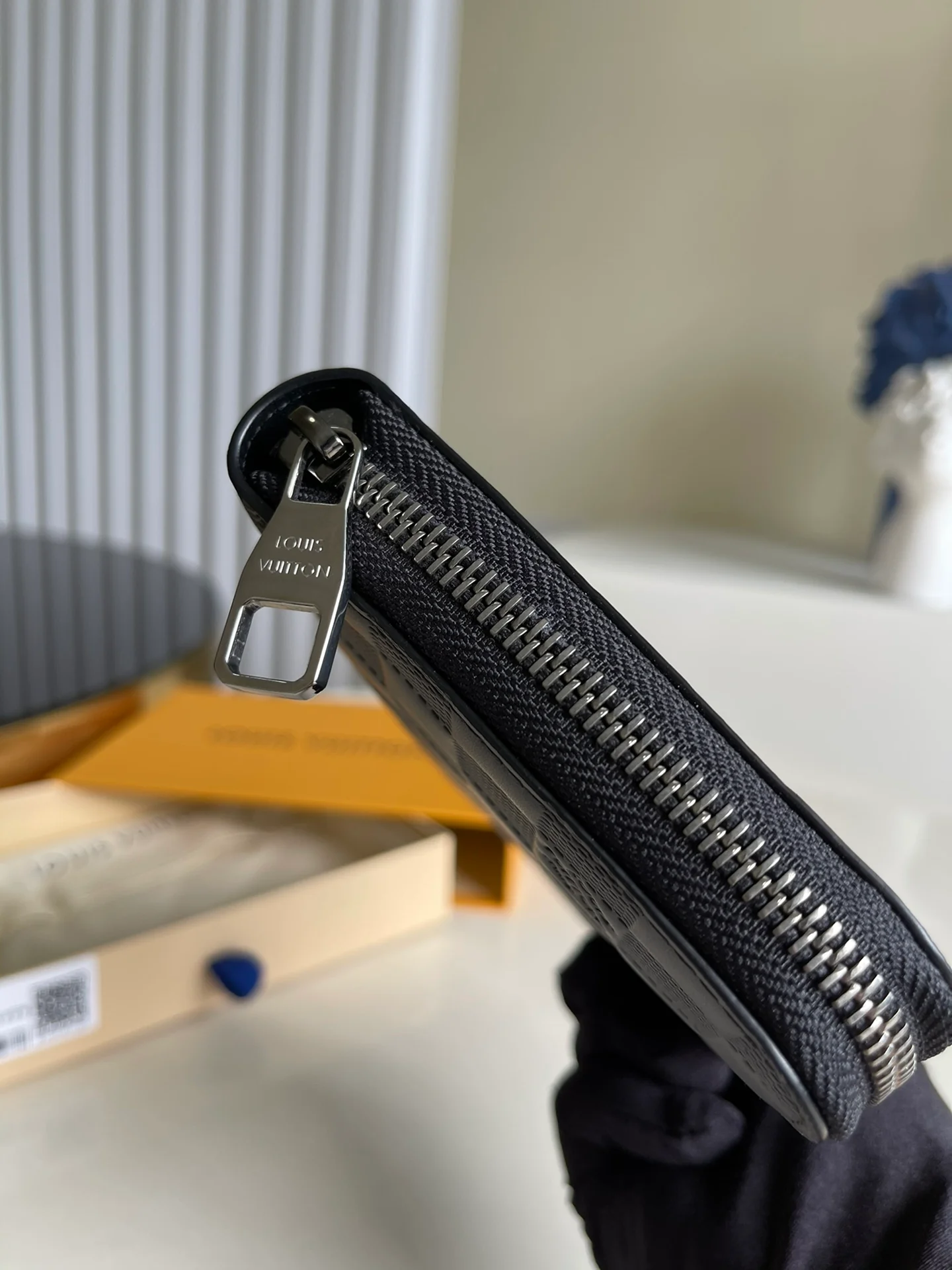 Мужской длинный кошелек/клатч LV-N60003 с тиснением и застежкой-молнией